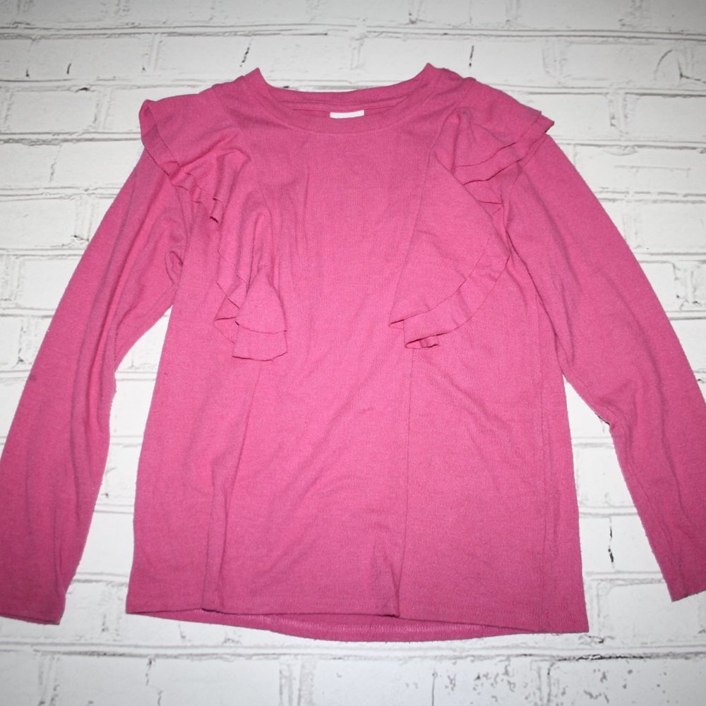 💖 Hot Pink Long Sleeve Shirt – Girls L